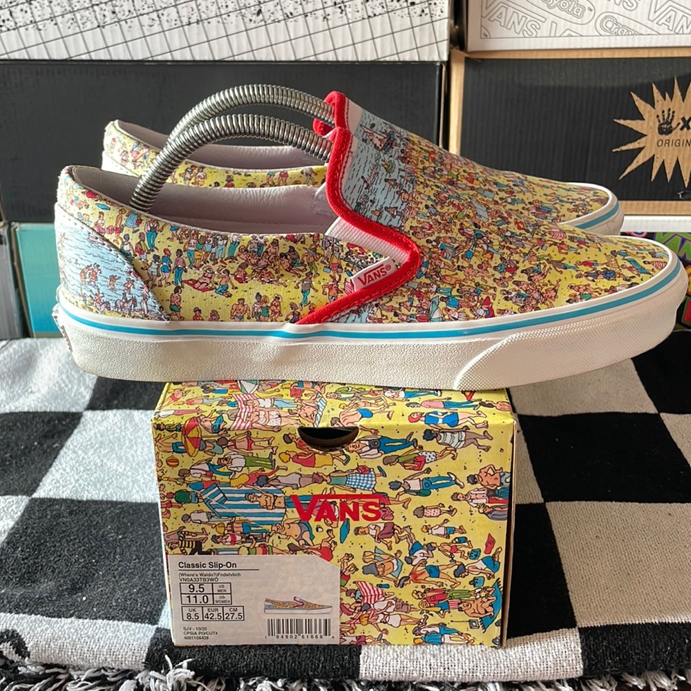 Vans x Where’s Waldo slip ons
